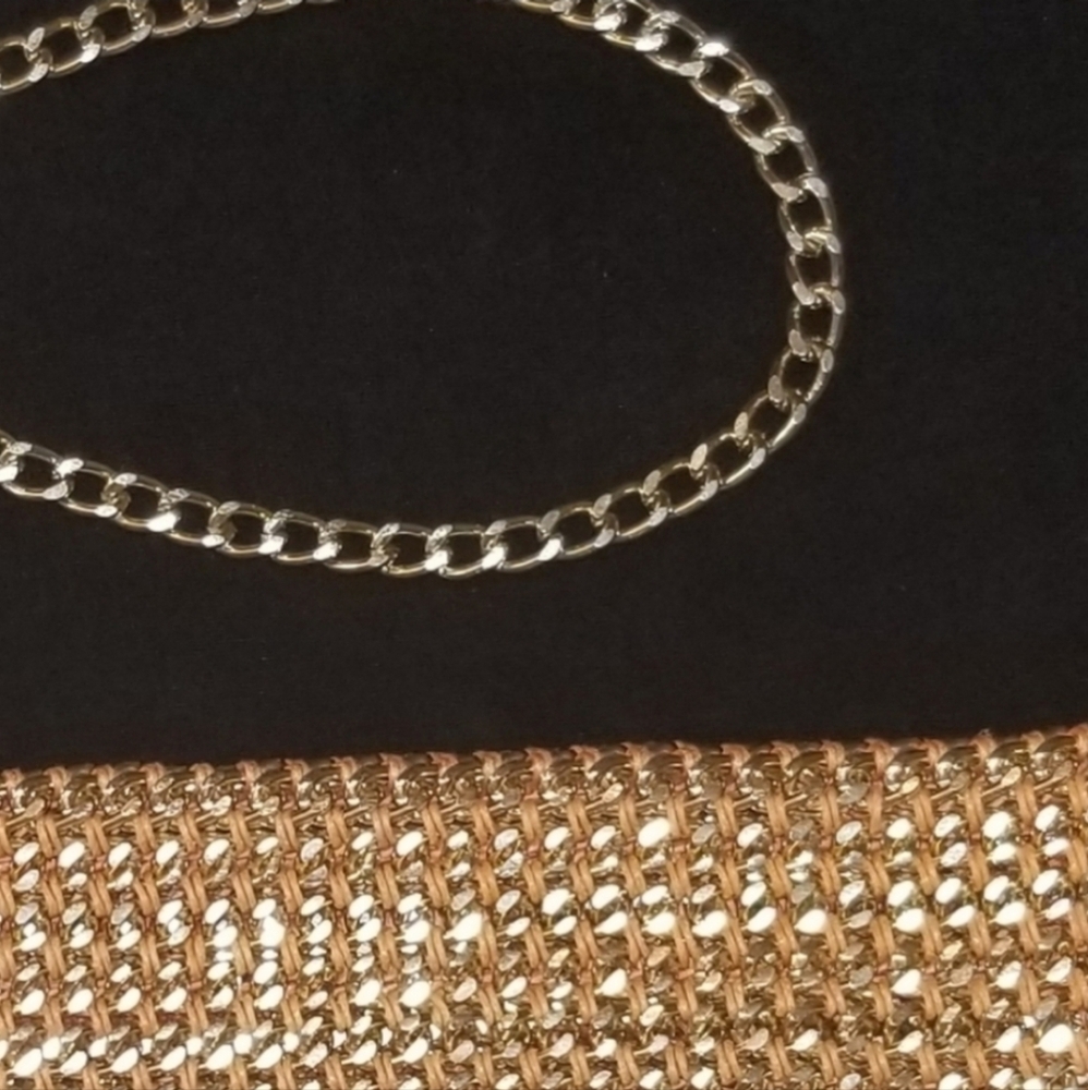 Clutch Chain and Cord Woven Crossbody Gold Tone - Picture 10 of 16